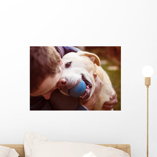 Man and dog Wall Mural