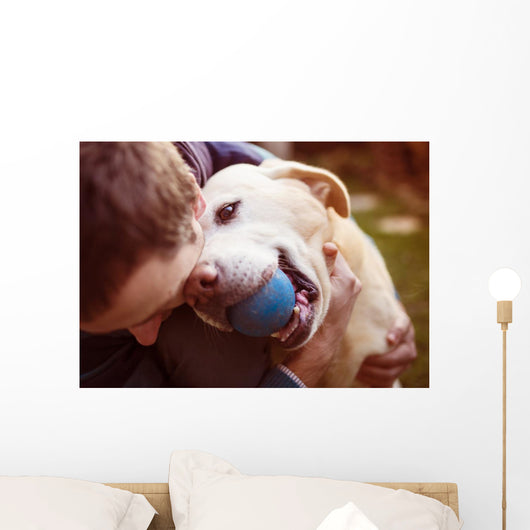 Man and dog Wall Mural