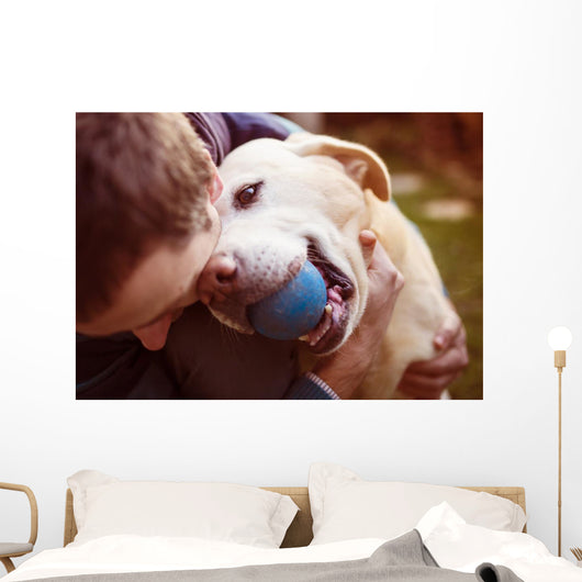 Man and dog Wall Mural