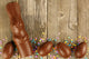 Chocolate Easter Eggs And Bunny Border On Wood Wall Decal