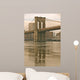 Brooklyn Bridge in the winter, New York City, USA. Wall Mural