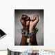 black and white ethnicity hands locked in racial understanding Wall Mural