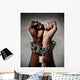 black and white ethnicity hands locked in racial understanding Wall Mural