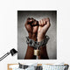 black and white ethnicity hands locked in racial understanding Wall Mural