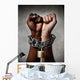 black and white ethnicity hands locked in racial understanding Wall Mural