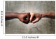 black African American ethnic fist vs white Caucasian Wall Mural