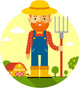 Farmer Farm Wall Decal