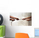 black ethnicity hands pulling rope against white Caucasian race Wall Mural