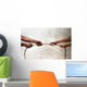 black ethnicity hands pulling rope against white Caucasian race Wall Mural