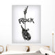 Scribble Rock guitar Wall Decal