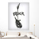 Scribble Rock guitar Wall Decal