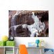 Frozen Chegem waterfalls in winter. Russia Wall Mural