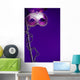 Purple Mardi-Gras or Venetian mask on purple background Wall Mural