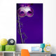 Purple Mardi-Gras or Venetian mask on purple background Wall Mural