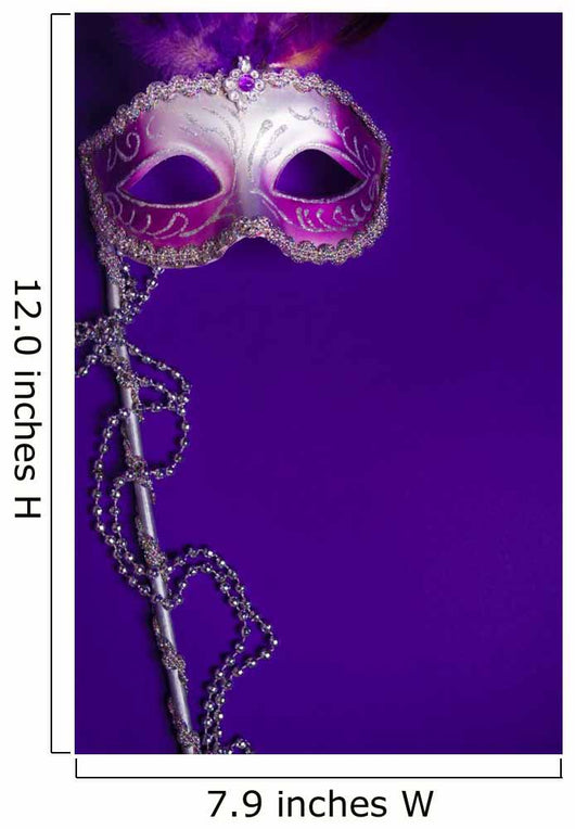 Purple Mardi-Gras or Venetian mask on purple background Wall Mural