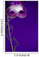 Purple Mardi-Gras or Venetian mask on purple background Wall Mural