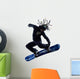 snowboarder dreads silhouette Wall Decal