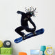 snowboarder dreads silhouette Wall Decal