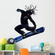 snowboarder dreads silhouette Wall Decal