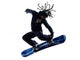 Snowboarder Dreads Silhouette Wall Decal