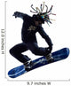 snowboarder dreads silhouette Wall Decal