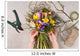 hands of florist making bouquet spring flowers Wall Mural