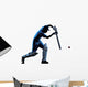 Cricket player  batsman silhouette Wall Decal