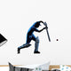Cricket player  batsman silhouette Wall Decal