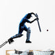 Cricket player  batsman silhouette Wall Decal