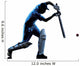 Cricket player  batsman silhouette Wall Decal