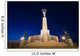 Freedom monument in Budapest at night, memorial statue Wall Mural