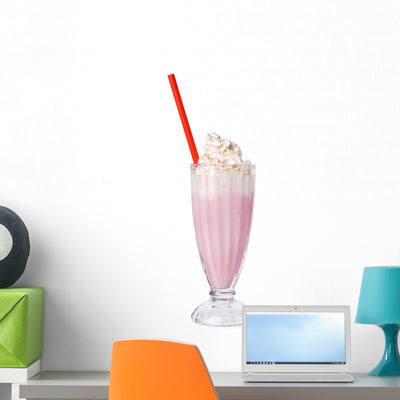 Delicious Milkshake Wall Decal shown on a wall