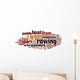 Rowing word cloud Wall Decal
