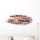 Rowing word cloud Wall Decal