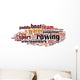 Rowing word cloud Wall Decal