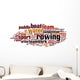 Rowing word cloud Wall Decal