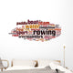 Rowing word cloud Wall Decal