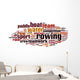 Rowing word cloud Wall Decal
