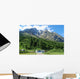 caravan met voortent in het Mont-Blanc gebergte Wall Mural