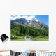 caravan met voortent in het Mont-Blanc gebergte Wall Mural