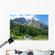 caravan met voortent in het Mont-Blanc gebergte Wall Mural