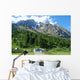caravan met voortent in het Mont-Blanc gebergte Wall Mural