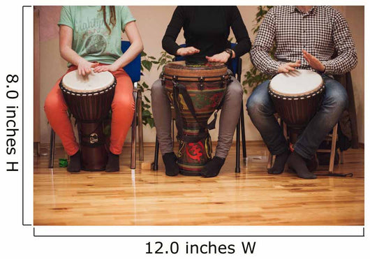 Group of Jambe drummers playing Wall Mural