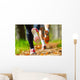 Young couple jogging in park at morning. Health and fitness. Wall Mural