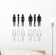 human body anatomy,front vector man, woman silhouette Wall Decal