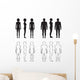 human body anatomy,front vector man, woman silhouette Wall Decal