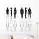 human body anatomy,front vector man, woman silhouette Wall Decal