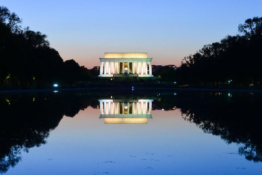 Washington Dc, Lincoln Memorial And Reflection Wall Decal