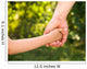 father holding  daughter hand Wall Mural