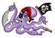 Pirate Octopus Wall Decal